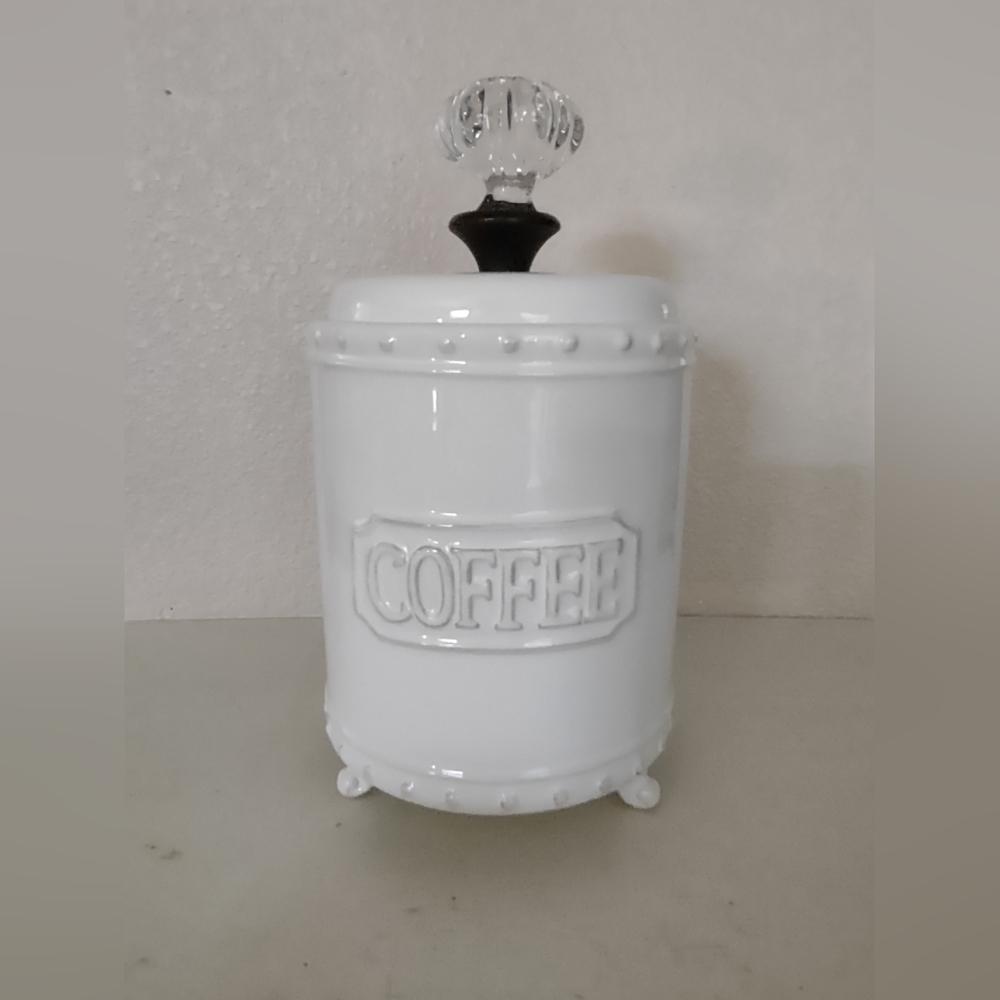 Mud Pie Footed Coffee Canister Container